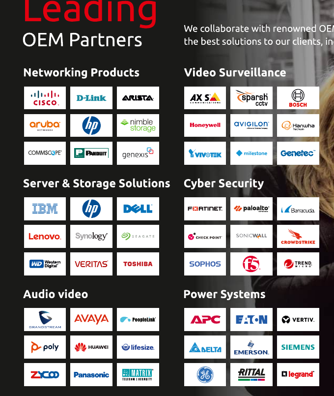 Technology and OEM logos shown in the Kilatuz 2024 corporate brochure